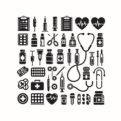 Fototapeta premium set of medicine box