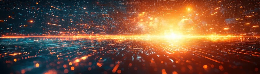 Obraz premium Exploring a futuristic high-tech landscape cyber city digital art urban environment aerial view technology innovation