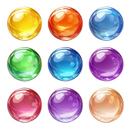 clear rainbow bubble 