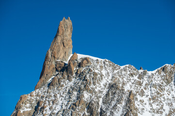 view of the mont blanc massif from punta helbronner, aosta valley, italy