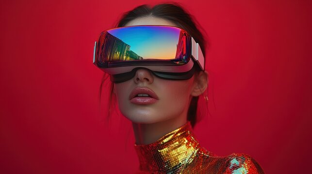 Red allure: a shimmering elegance of modern design.