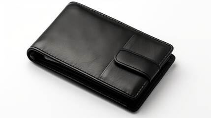 Stylish Black Wallet Featuring 20 Euro Money Banknotes: Isolated in AR 16:9
