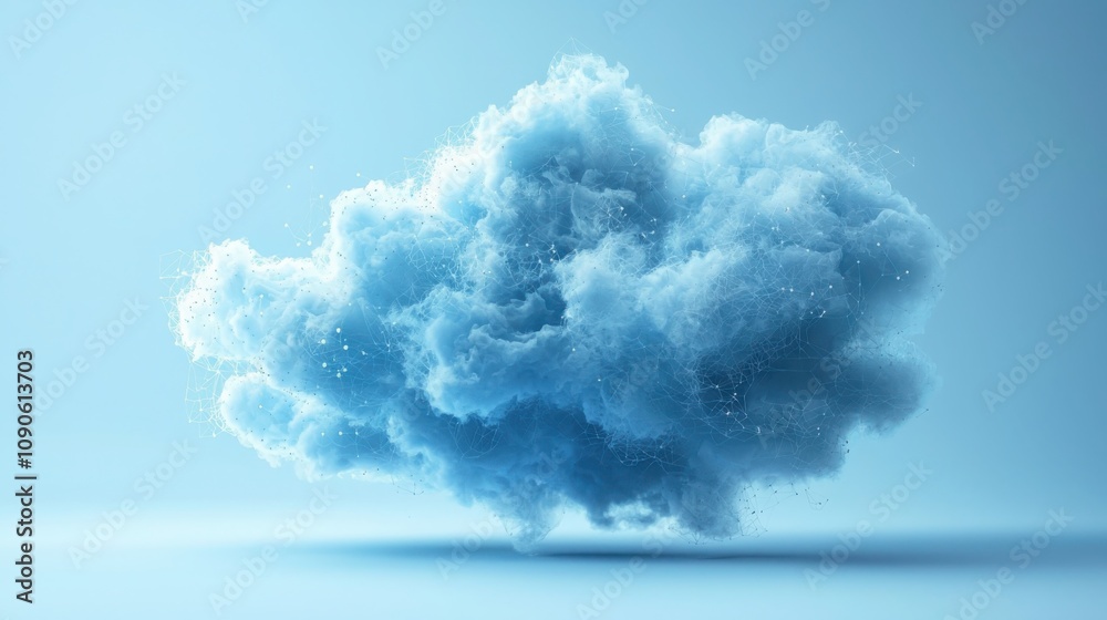 Poster enhancing business efficiency through high-tech network infrastructure and cloud computing solutions