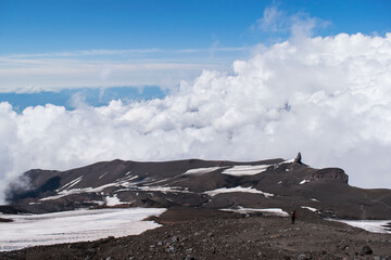beautiful natural views of Kamchatka when climbing Avachinsky volcano