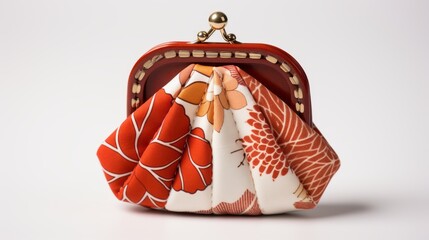 Fashionable Coin Purse: A Stylish Accessory on a White Background