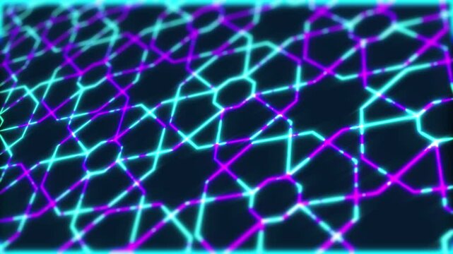animated geometric hollo glowing grid background