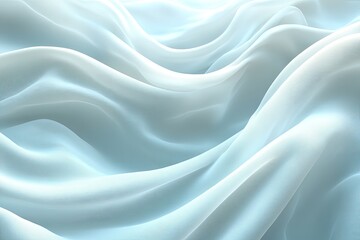 Fototapeta premium Soft blue fabric in flowing waves. Perfect for website backgrounds or fashion designs.