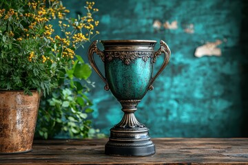 Awarding fun a humorous trophy design for celebrations in a lively environment with playful charm