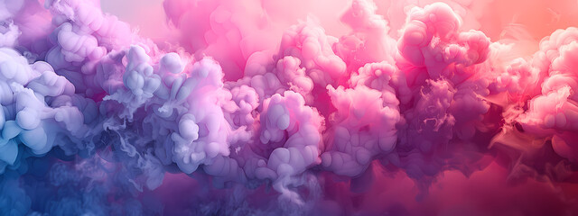 Obraz premium A mesmerizing swirl of colorful clouds in shades of pink, purple, and blue, creating a dreamy and ethereal atmosphere.
