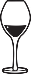  Wine Glass Icon - Vector Style.