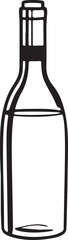 Wine Bottle Icon - Isolated Vector Illustration.