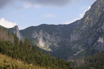 Obraz premium natural view of mountain peaks