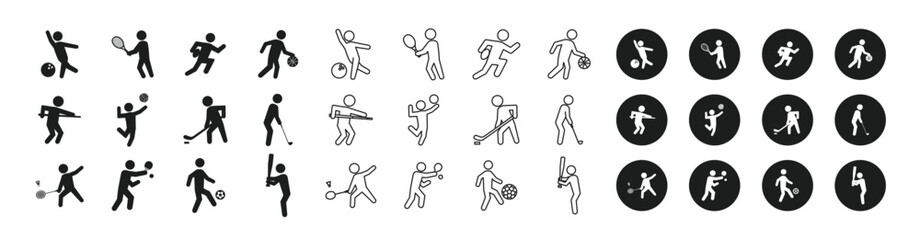 12 kinds of sports pictogram set