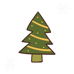 vector Christmas icons of color design