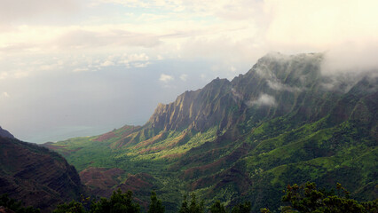 Fototapeta premium Kauai Island Hawaii Mount Waialeale
