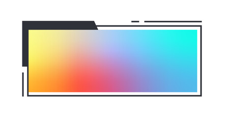 Fototapeta premium Futuristic element vector illustration. Colorful lower third video overlay.