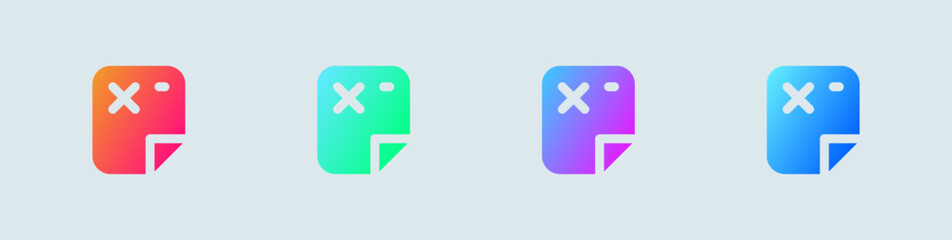 Quit solid icon in gradient colors. Arrow signs vector illustration.