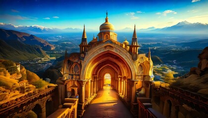 medieval fantasy world city	
