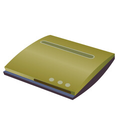 green colored game console