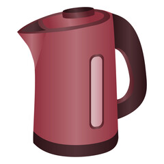 Electric kettle of red color
