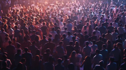 Obraz premium Scene is energetic and lively, as the people seem to be enjoying themselves
