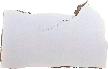 Transparent Torn Paper Strips with Ripped Edges on Transparent Background