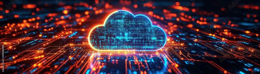 Poster exploring the future of modern data centers cloud computing interfaces in high-tech environments