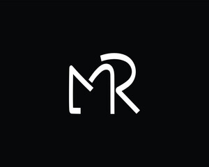 Initial letter MR logo design template
