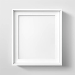 Minimalist White Photo Frame Isolated on a Light Background for Artwork or Photo Display, Ideal for Home Decor and Interior Design Projects in Modern Spaces