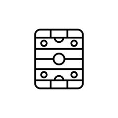 Hockey field outline icons, accounting minimalist vector illustration ,simple transparent graphic element .Isolated on white background