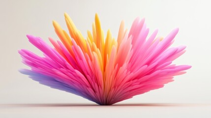 Obraz premium A colorful flower with pink, yellow, and orange petals