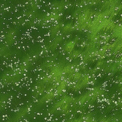 Green Grass with Delicate White Flowers Spreading Across the Ground, Perfect for Nature Scenes, Spring Themes, and Eco-Friendly Designs
