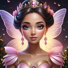 cute cartoon fairy, illustration