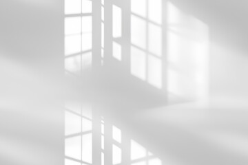 Obraz premium Bright Minimal Interior with Geometric Patterns and Shadow Play