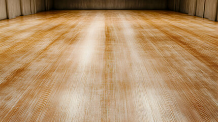 3D Render of Light Brown Wooden Floor with Grain Texture, Abstract Background Illustration