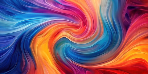 Obraz premium A vibrant swirl of colors creates an energetic, dynamic abstract art piece, evoking motion and emotion