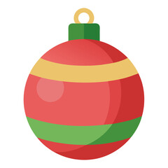 Obraz premium Christmas Tree Ball Vector Illustration PNG Isolated with No Background