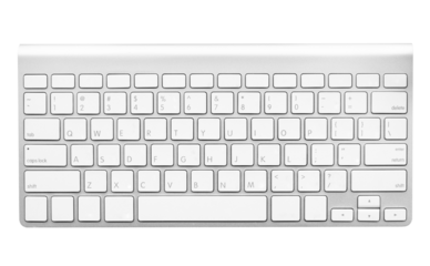 White keyboard die cut.