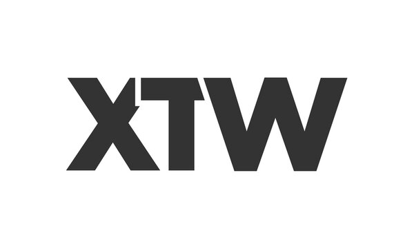 XTW logo design template with strong and modern bold text. Initial based vector logotype featuring simple and minimal typography. Trendy company identity.