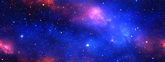 Obraz premium Mesmerizing Cosmic Nebula Shimmering in Vibrant Starry Night Sky