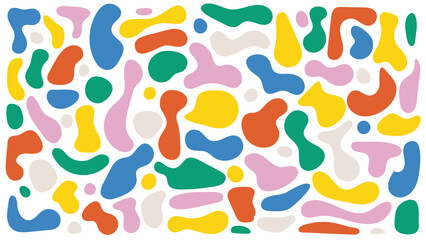 Creative fluid blob shapes in various colors, great for abstract backgrounds and decor. High quality vector set with unique, organic forms.