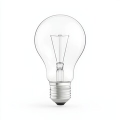 A clear light bulb against a plain background, symbolizing innovation and ideas.