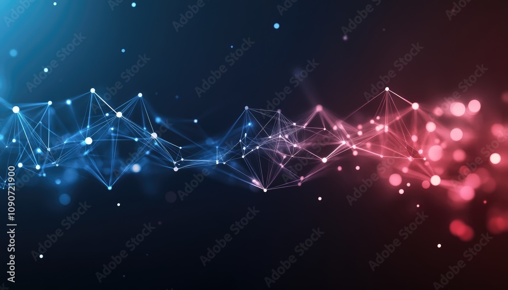  2d cartoon illustration depicting an abstract plexus structure creating a geometric pattern against 