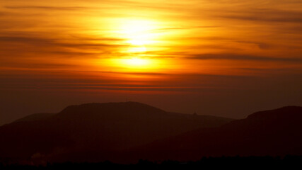 Obraz premium sunset in the country side. High quality photo
