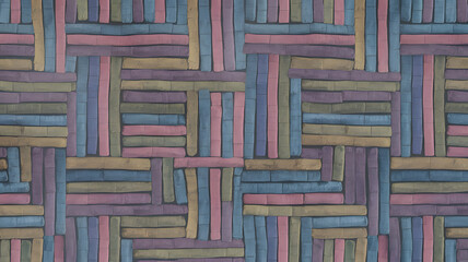 Fototapeta premium Colorful woven texture background, artistic design, vibrant pattern, copy space