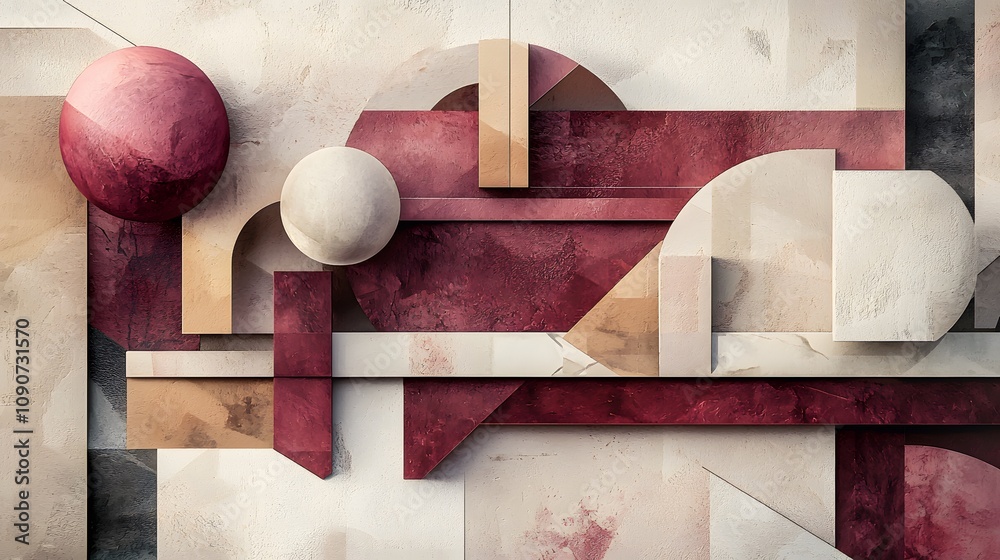 Poster abstract art composition modern gallery digital art minimalist environment overhead viewpoint visual