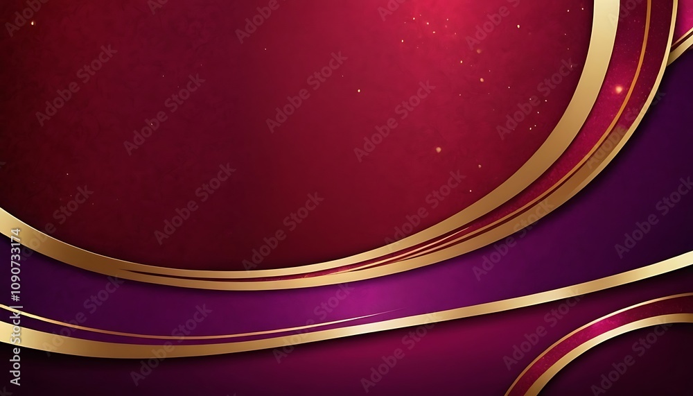 Wall mural abstract red background with gold wave design a red and gold wave patterned background with a red an