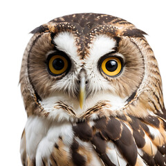 Obraz premium portrait of a owl on white