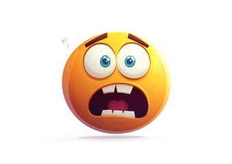 Tricky emoji in a 2D cartoon style isolated on a white background