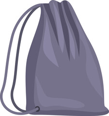 Simple purple drawstring bag for carrying everyday items